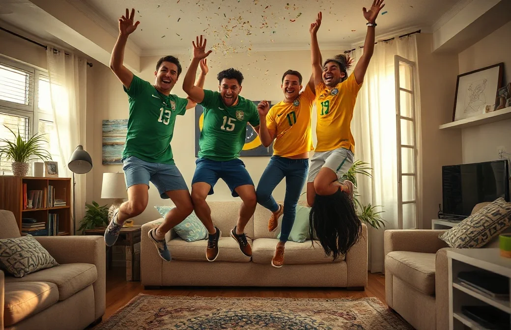 Torcida comemorando no 34X